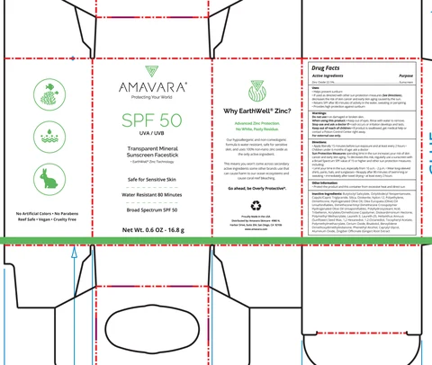 Transparent Mineral Sunscreen Facestick Broad Spectrum SPF 50 packaging