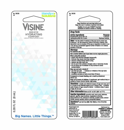 Visine Red Eye Hydrating ComfortEye Drops 포장