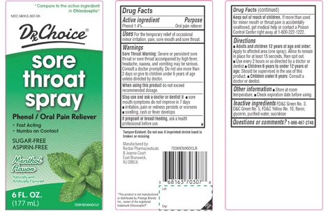 DRx Choice Sore Throat Menthol Flavor 포장