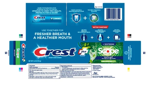Crest Complete plusWhitening plus Scope Outlast 포장