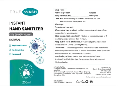 True Wash Instant Hand Sanitizer 포장