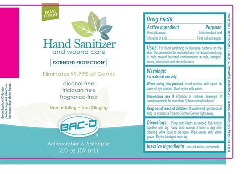 BAC-DHand and Wound Sanitizer 포장