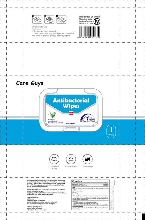 Antibacterial Wipes 포장
