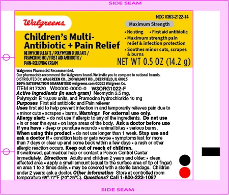 Walgreens Kids Multi-Antibiotic with Pain Relief Cream packaging