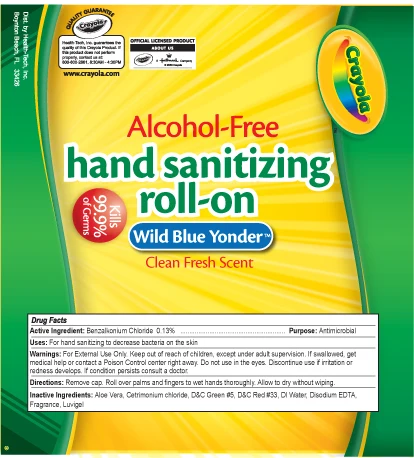 Crayola Wild Blue Yonder Roll On Hand Sanitizer 포장