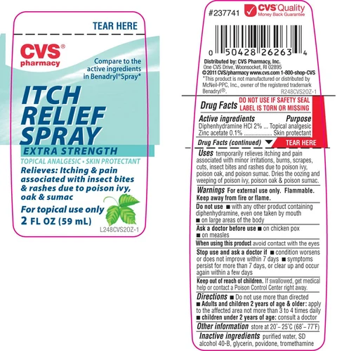 CVSExtra Strength Itch Relief 포장