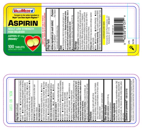 VALUMEDS ASPIRIN 포장