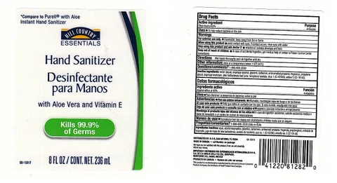 INSTANT HAND SANITIZERWITH ALOE packaging