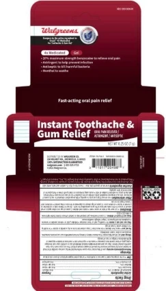 4x Medicated Toothache and Gum Gel 포장