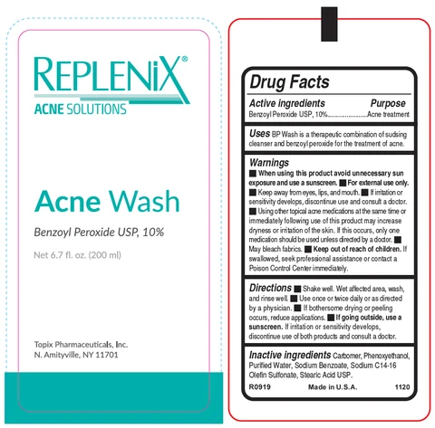 REPLENIX ACNE SOLUTIONS WASH 포장