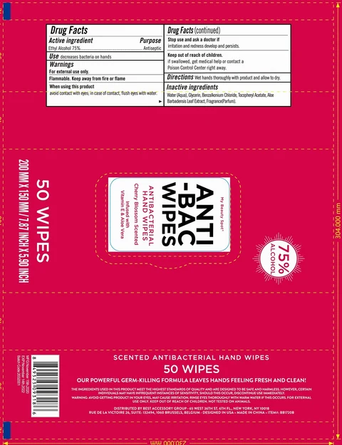 Anti-Bac Antibacterial Hand Wipes Cherry Blossom Scented 포장