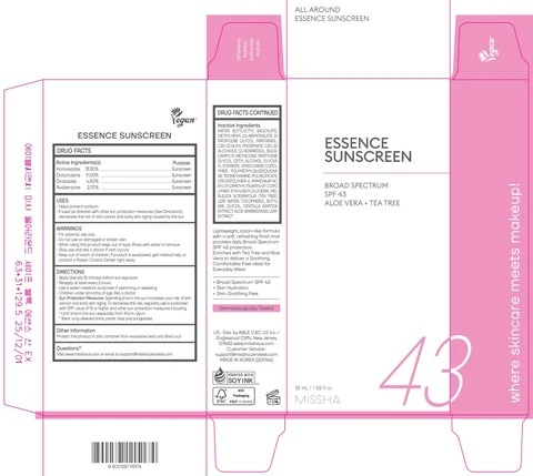 MISSHA ALL AROUND ESSENCE SUNSCREEN 포장