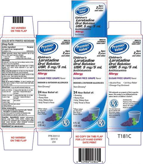 Childrens Loratadine Sugar Free packaging