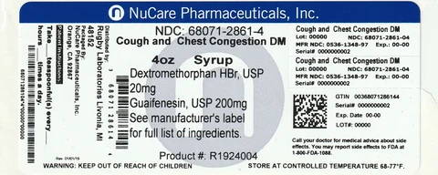 cough and chest congestion DM syrup 포장