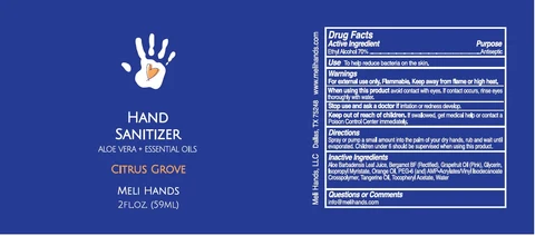 MELI HANDS HAND SANITIZER 포장