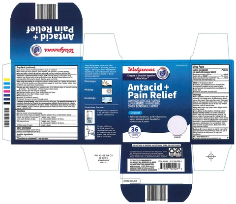 Walgreens Effervescent Pain Relief packaging