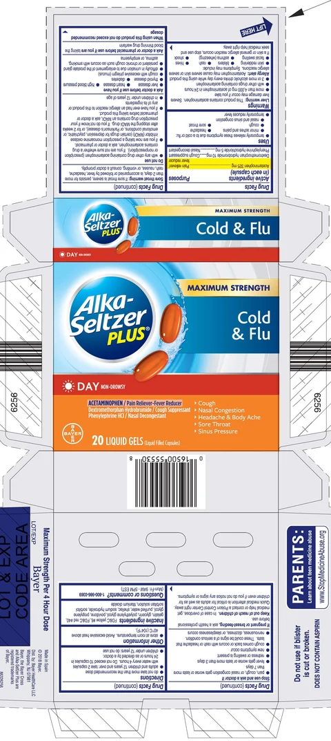 Alka-Seltzer Plus Maximum Strength Day Cold and Flu packaging