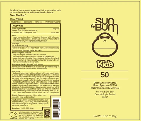 Sun Bum Kids Sunscreen SPF 50 포장