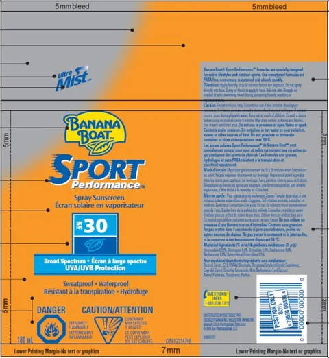Banana Boat Sport Performance SPF 30 Canada 포장
