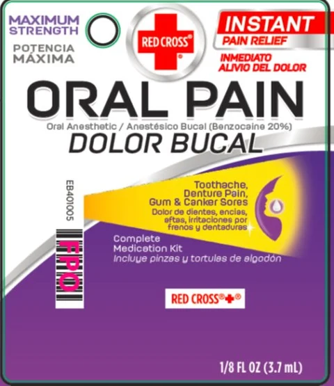 Red Cross Oral Pain Relief 포장