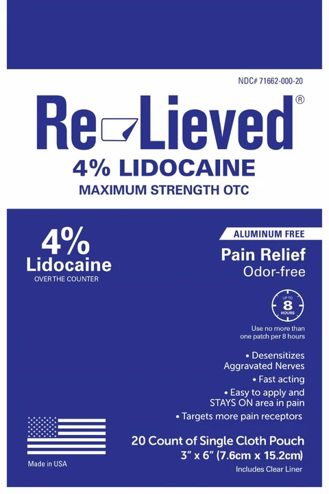 Re-Lieved Lidocaine Patch 포장