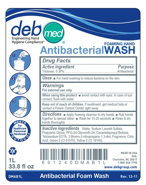 Deb Med Antibacterial Foam Hand Wash 포장