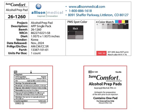 Sure Comfort Alcohol Prep Pads 포장