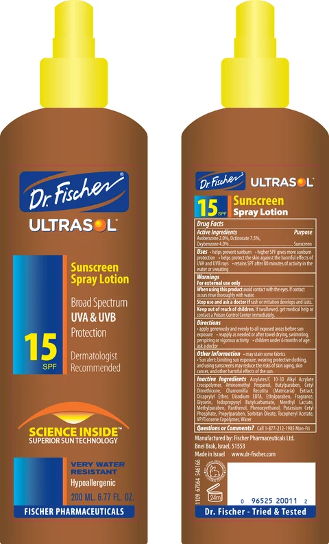 UltrasolSunscreenSunscreen Spray Lotion SPF 15 포장