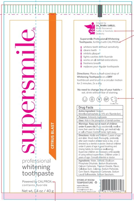 SupersmileProfessional Whitening TP Citrus Blast 포장