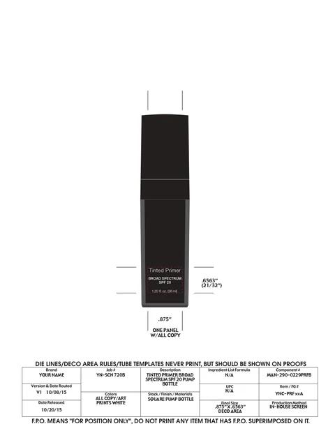 YOUR NAME TINTED PRIMER BROAD SPECTRUM SPF 20- DEEP packaging