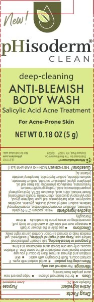 pHisodermCLEAN ANTI-BLEMISH BODY WASH 포장