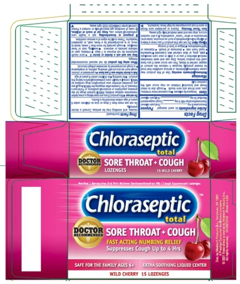 Chloraseptic Total Sore Throat and Cough packaging