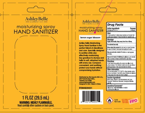 AshleyBelle Moisturizing Hand Sanitizer Lemon Sugar Blossom 포장
