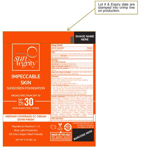 Impeccable Skin Sunscreen Foundation Broad Spectrum SPF 30 Sand packaging