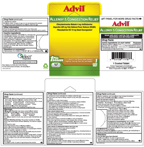 Advil Allergy Congestion Relief 포장
