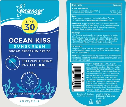 Seavenger ocean kiss sunscreen SPF 30 포장