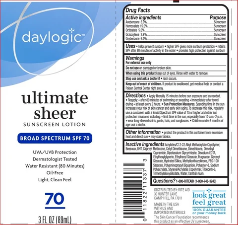 Ultimate Sheer Sunscreen SPF 70daylogic 포장