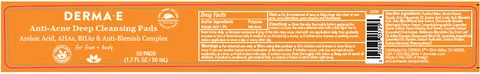 Derma E Acne Cleansing Pads 포장