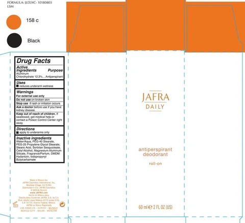 Antiperspirant Deodorant Roll-on Jafra Daily 포장