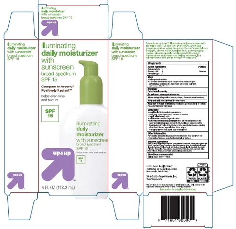 Up and UpIlluminating Daily Moisturizer with Sunscreen Broad Spectrum SPF 15 포장