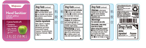 Walgreens Hand Sanitizer Crisp Apple Scent packaging
