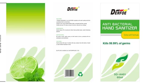 Anti-Bacterial Hand Sanitizer 포장