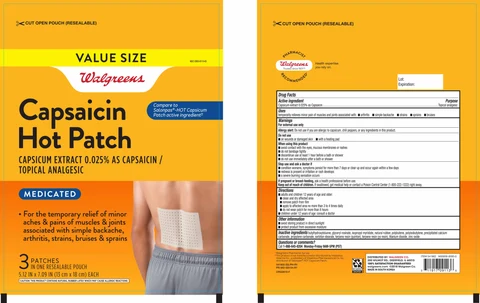 Walgreens Capsaicin Hot packaging