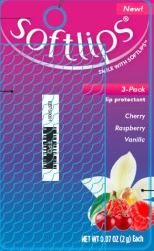 Softlips Cherry, Raspberry, Vanilla 포장