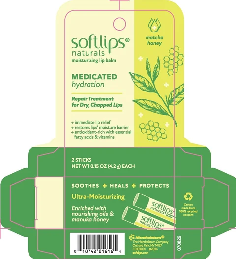 Softlips Naturals Medicated Matcha Honey 포장