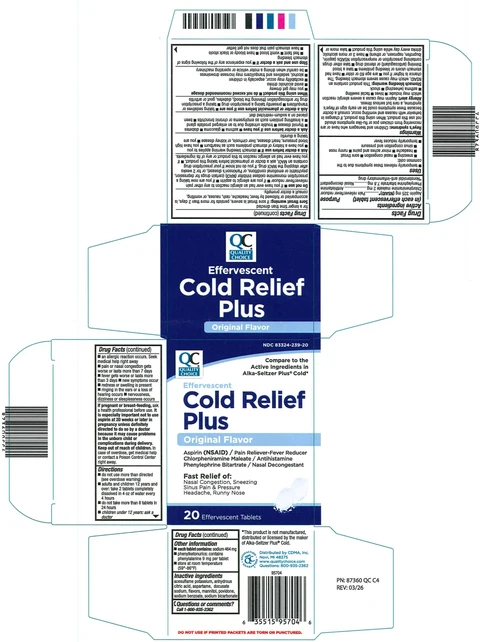 Quality Choice Effervescent Cold Relief - Plus 포장