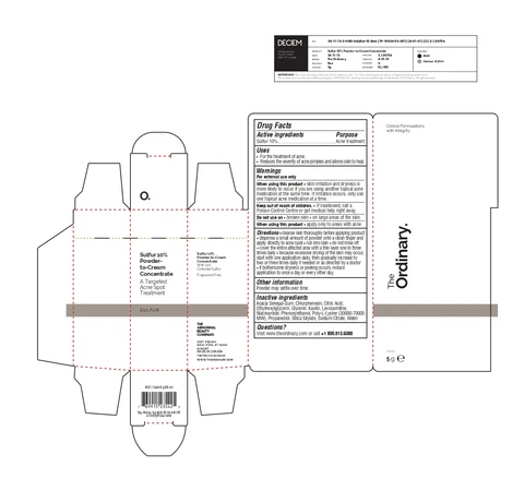 The Ordinary Sulfur 10% Powder-to-Cream Concentrate packaging