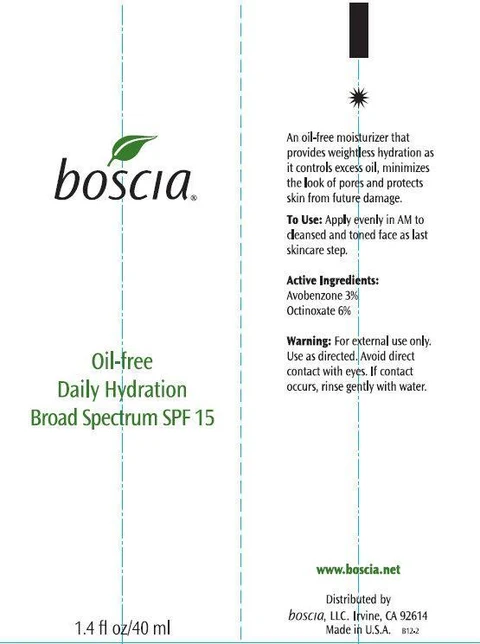 Boscia Daily Hydration SPF 15 Broad Spectrum For Normal To Oily Skin 포장