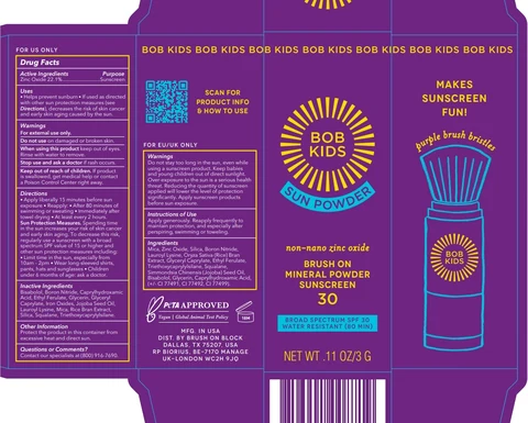 BOB KIDS SPF 30 Zinc only 포장