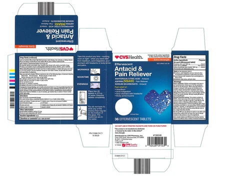 CVS Health Extra Strength Antacid and Pain Reliever packaging